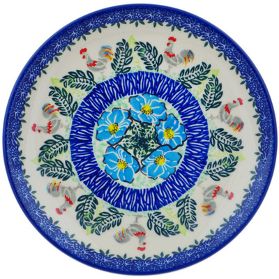 Polish Pottery Plate 7&quot; Rooster&#039;s Crow UNIKAT