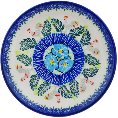 Polish Pottery Plate 7&quot; Rooster&#039;s Crow UNIKAT