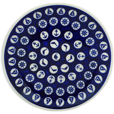 Polish Pottery Plate 7&quot; Set Sail Into The Blue