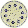 Polish Pottery Plate 7&quot; Snowflake Polka Dot