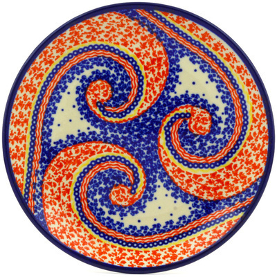 Polish Pottery Plate 7&quot; Spiral Joy UNIKAT