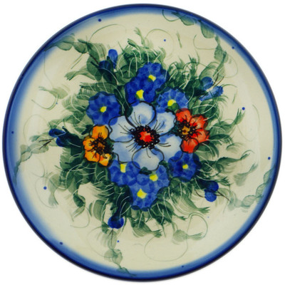 Polish Pottery Plate 7&quot; Spring Bouquet UNIKAT