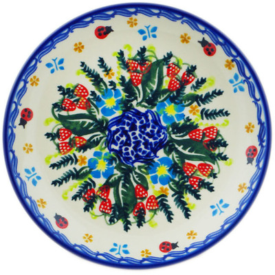 Polish Pottery Plate 7&quot; Spring  Garden Berries UNIKAT