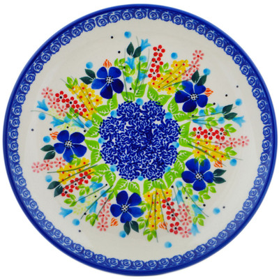Polish Pottery Plate 7&quot; Spring Whimsy UNIKAT