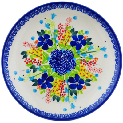 Polish Pottery Plate 7&quot; Spring Whimsy UNIKAT