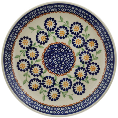 Polish Pottery Plate 7&quot; Spring Yellow Posey