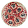 Polish Pottery Plate 7&quot; Sugar Plum Poppies UNIKAT