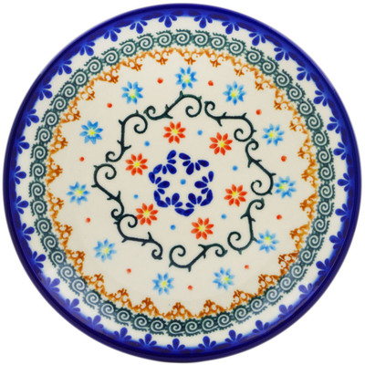 Polish Pottery Plate 7&quot; Sunflower Dance
