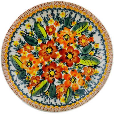 Polish Pottery Plate 7&quot; Sunset Meadow UNIKAT