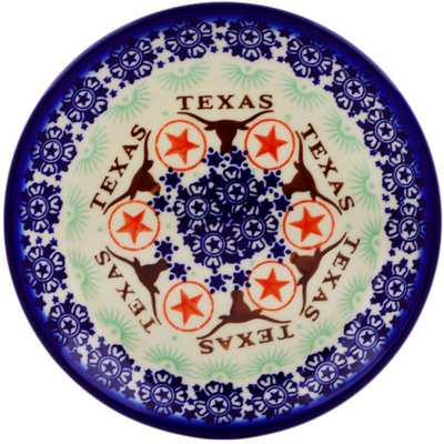 Polish Pottery Plate 7&quot; Texas State
