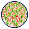 Polish Pottery Plate 7&quot; Tiptoe Through The Tulips UNIKAT