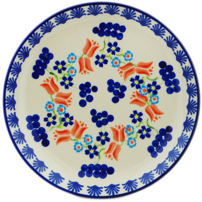 Polish Pottery Plate 7&quot; Tulip Berries
