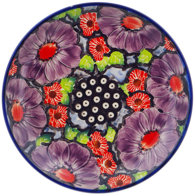 Polish Pottery Plate 7&quot; Violet Days UNIKAT