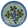 Polish Pottery Plate 7&quot; Wild Sunflowers