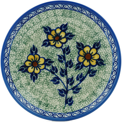 Polish Pottery Plate 7&quot; Wild Sunflowers