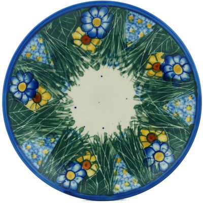 Polish Pottery Plate 7&quot; Wildflower Meadow