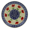 Polish Pottery Plate 7&quot; Wind-blown Poppies