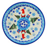 Polish Pottery Plate 7&quot; Winter Gnome