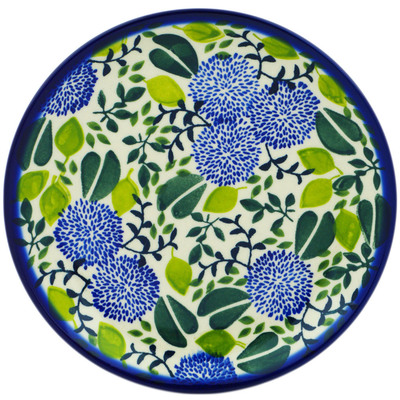 Polish Pottery Plate 7&quot; Winter Viola UNIKAT