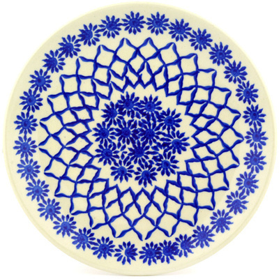 Polish Pottery Plate 7" Woven Blue Astrids