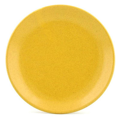 Polish Pottery Plate 7&quot; Yellow Cream