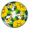 Polish Pottery Plate 7&quot; Yellow Daffodils UNIKAT