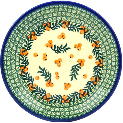 Polish Pottery Plate 8&quot; Amber Radiance