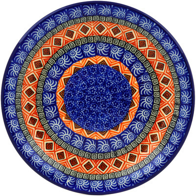 Polish Pottery Plate 8&quot; Aztec Night