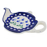Polish Pottery Plate 8&quot; Bleeding Heart Peacock