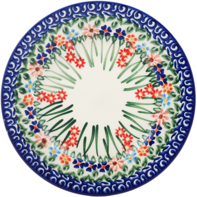 Polish Pottery Plate 8&quot; Blissful Daisy