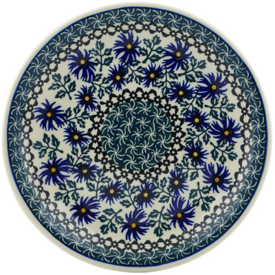 Polish Pottery Plate 8&quot; Blue Chicory