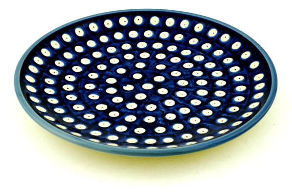 Polish Pottery Dessert Plate 8-inch Blue Eyes 