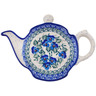Polish Pottery Plate 8&quot; Blue Pansy