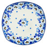 Polish Pottery Plate 8&quot; Blue Spring