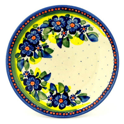 Polish Pottery Plate 8&quot; Bright Buds