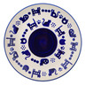 Polish Pottery Plate 8&quot; Cobalt Kittens UNIKAT