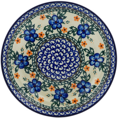 Polish Pottery Plate 8&quot; Cobblestone Garden