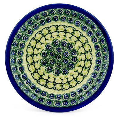 Polish Pottery Plate 8&quot; Emerald Forest