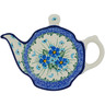 Polish Pottery Plate 8&quot; Forget Me Not UNIKAT