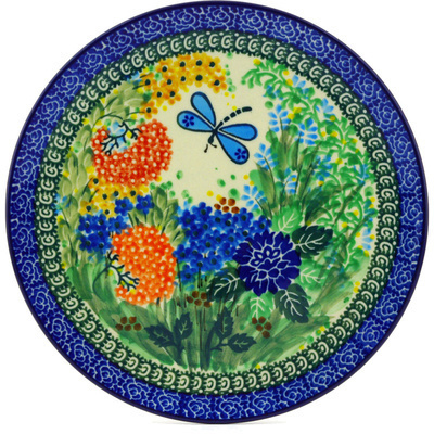 Polish Pottery Plate 8&quot; Garden Delight UNIKAT