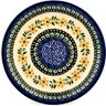 Polish Pottery Plate 8&quot; Golden Daisy Swirl