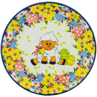 Polish Pottery Plate 8&quot; Happy Easter