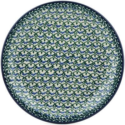 Polish Pottery Plate 8&quot; Jade Lattice