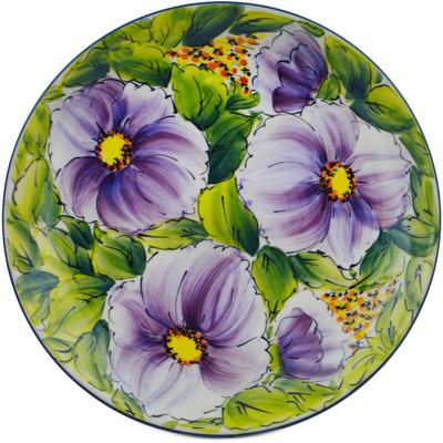 Polish Pottery Plate 8&quot; Lilac Happiness UNIKAT