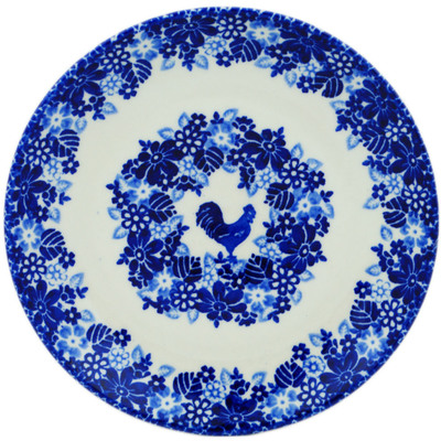 Polish Pottery Plate 8&quot; Night Rooster