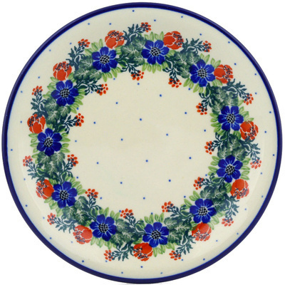 Polish Pottery Plate 8" Polish Wreath