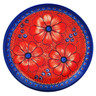 Polish Pottery Plate 8&quot; Red Hot Summer