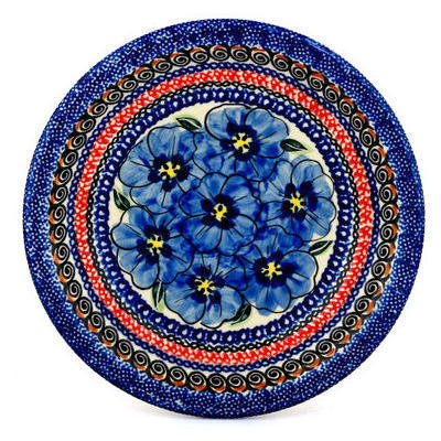 Polish Pottery Plate 8&quot; Regal Bouquet UNIKAT