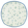 Polish Pottery Plate 8&quot; Silver Snow Fall UNIKAT
