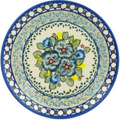 Polish Pottery Plate 8&quot; Soft And Sweet UNIKAT